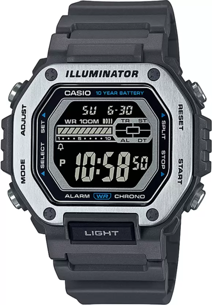 Picture of Casio LED Illuminator Grey Digital Watch MWD-110H-8BVDF