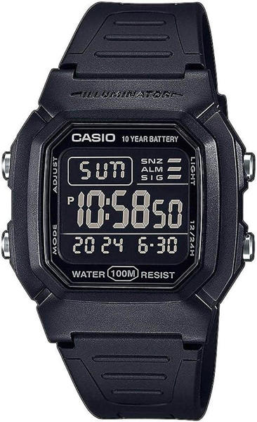Picture of Casio W-800H-1BV Negative Digital Dual Time Fiber Belt Watch
