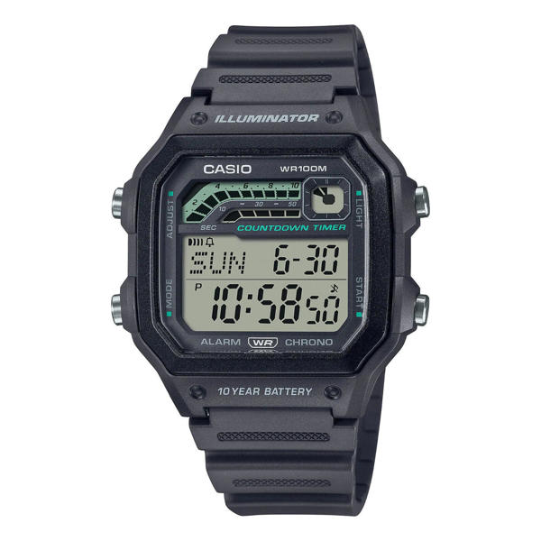 Picture of Casio World Time Chronograph Fiber Belt Watch WS-1600H-8AV