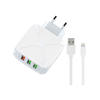 Picture of LDNIO A3310Q 30W QC3.0 3 Port Charging Adapter with Lightning Cable