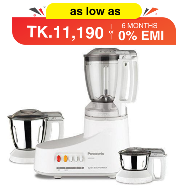 Picture of Panasonic MX AC 300H 550 W Mixer Grinder (3 Jars, White)