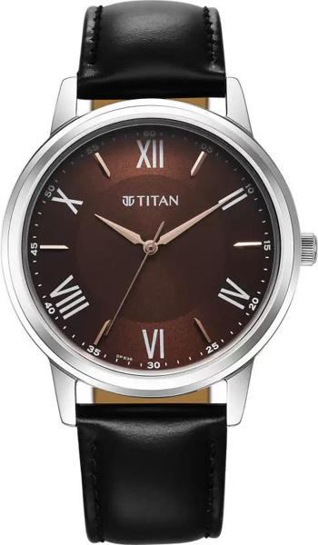 Picture of Titan 1899SL02 Karishma Black Leather Watch For Men