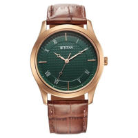 Picture of Titan 1823WL02 Karishma Green Dial Analog Leather Strap Watch