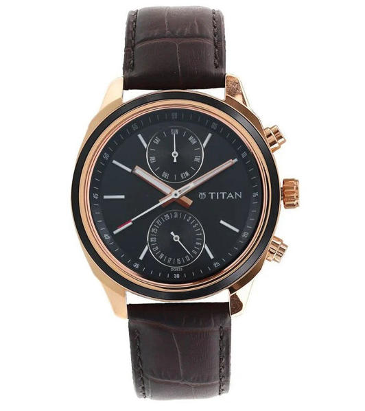 Picture of Titan 1733KL03 Men's Midnight Precision Multifunction Watch