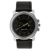Picture of Fastrack NS3039SL02 Quartz Analog Black Dial Leather Strap Watch