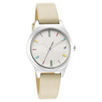 Picture of Fastrack NS6152SL06 Stunners Quartz Analog White Dial Leather Strap