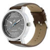 Picture of Fastrack 38052SL03 Fundamentals Analog Grey Dial Leather Watch for Guys
