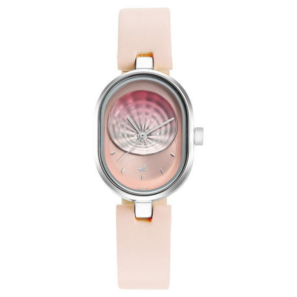 Picture of Fastrack 6258SL02 Uptown Retreat Analog Pink Dial Leather Strap Watch for Girls