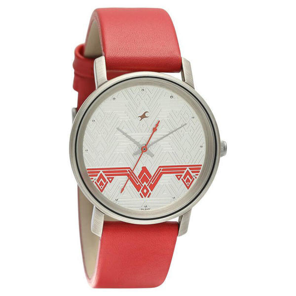 Picture of Fastrack Wonder Woman Silver Dial Leather Strap Watch for Girls 6244QL02