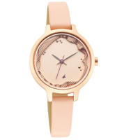 Picture of Fastrack Uptown Retreat Rose Gold Dial Leather Strap Watch for Girls 6260WL02