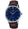 Picture of Casio MTP-VT01L-2BUDF Men's Minimalistic Blue Dial Brown Leather Watch