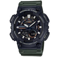 Picture of Casio AEQ-110W-3AVDF Dual Time Multifunction Fiber Belt Watch