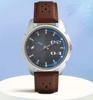 Picture of Fastrack 3124SL06 Loopholes Analog Grey Dial Leather Watch for Guys