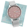 Picture of Fastrack 6207SM01 Ruffles Day and Date Pink Dial Stainless Steel Watch for Girls