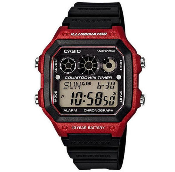 Picture of Casio Youth Illuminator World Time Resin Belt Watch AE-1300WH-4AVDF