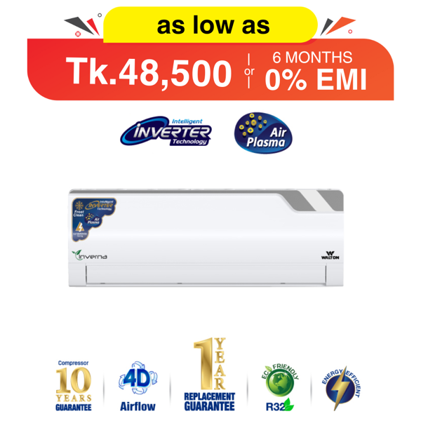 Picture of Walton 1 Ton Inverter Air Conditioner WSI-INVERNA (SUPERSAVER)-12J [PLASMA]