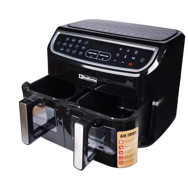 Picture of RedSwiss Dual Basket Air Fryer RSAF-101 10L 1800W Digital Touch