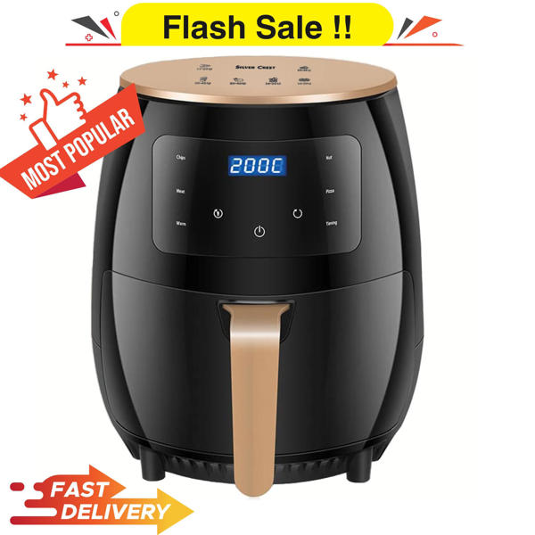Picture of Silver Crest Extra Large Capacity 6 Liter Air Fryer Digital LED Touch Screen Without Oil Automatic Shut-Off