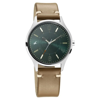 Picture of Fastrack 3237SL01 Tripster Analog Green Dial Leather Watch for Guys