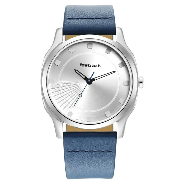 Picture of Fastrack 3255SL03 Stunners Analog Silver Dial Leather Watch for Guys