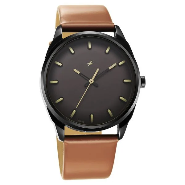 Picture of Fastrack 3273NL03 After Dark Brown Dial Leather Watch for Guys