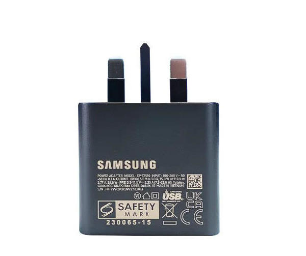 Picture of Samsung 25W PD Super Fast travel Adapter 3 pin (New Pack) - Black