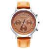 Picture of Fastrack 3287SL02 Tick Tock Multifunction Orange Dial Leather Watch for Guys