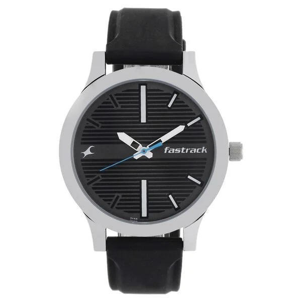 Picture of Fastrack 38051SP01 Analog Grey Dial Silicone Strap Watch for Guys