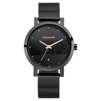 Picture of Fastrack 6222NM01 Animal Print Analog Date Black Dial Stainless Steel Watch for Girls
