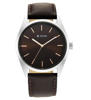 Picture of Titan 1866SL02 Workwear Brown Dial Analog Leather Strap Watch Men
