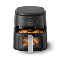 Picture of PHILIPS Air Fryer NA221/00 with touch panel, 1700W, 4.2 Liter, with Rapid Air Technology (Black),Cooking window, Extra Large.