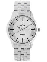 Picture of Titan 1584SM03 Analog with Date White Dial Stainless Steel Strap Watch