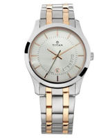 Picture of Titan1823KM01 Analog with Date Silver Dial Stainless Steel Strap Watch