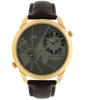Picture of Titan 1707WL01 Globe Trotter Anthracite Dial Dual Time Leather Watch for Men