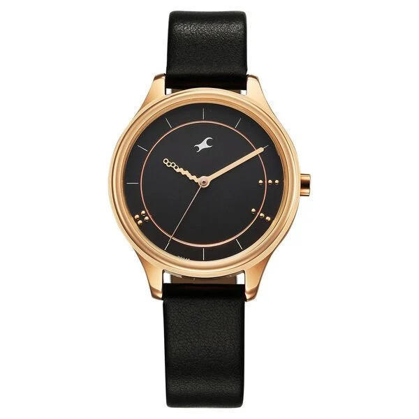 Picture of Fastrack 6296WL01 Stunners Analog Black Dial Leather Watch For Girls