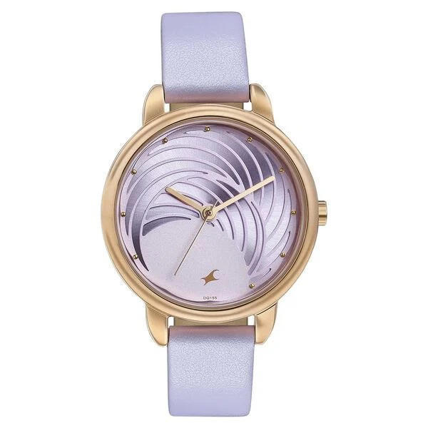 Picture of Fastrack 6282WL02 Stunners Multifunction Purple Dial Leather Strap Watch for Girls