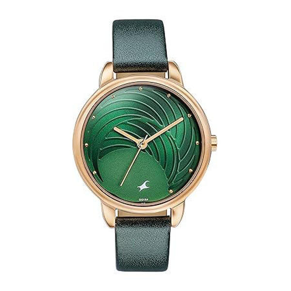 Picture of Fastrack 6282WL01 Stunners Multifunction Green Dial Leather Watch for Girls
