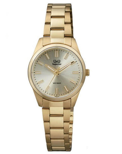 Picture of Q&Q S393J010Y Superior Golden Dial Chain Watch for Women