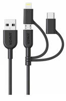 Picture of Anker PowerLine II 3 in 1 Cable (A8436H12) - Black