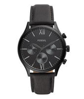 Picture of Fossil Men’s Fenmore Multifunction Black Leather Watch BQ2364