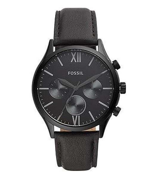 Picture of Fossil Men’s Fenmore Multifunction Black Leather Watch BQ2364