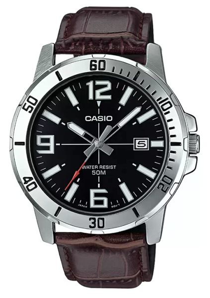 Picture of Casio Enticer MTP-VD01L-1BVUDF Brown Leather Belt Men's Watch