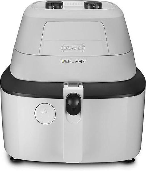 Picture of De'Longhi FH2101.W IDEALFRY Hot Air Fryer, Capacity 1 kg, Easy and Healthy Frying, Manual Control Panel, Removable Tray of 3.9 L, Practical Lid and Adjustable Timer