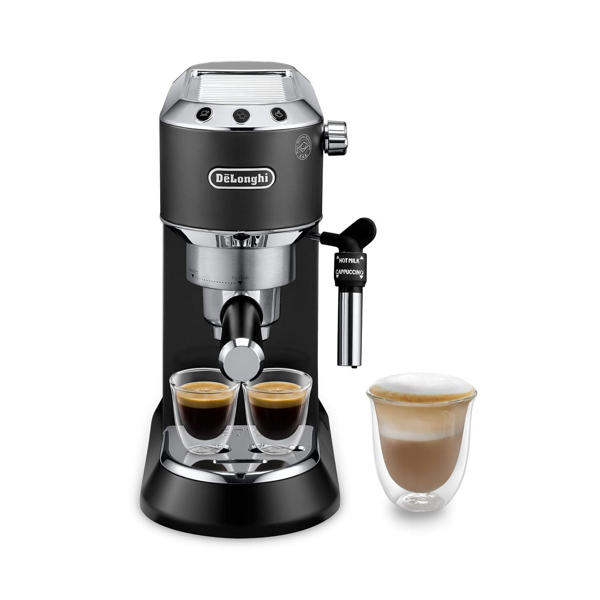 Picture of DeLonghi EC685.BK Dedica Style Pump Espresso Coffee Machine | Espresso, Cappuccino, Latte & More Recipe Options|Coffee Maker Machine for Home | 15 Bar Pressure, 1350 W