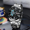 Picture of Curren 8402 Chronograph Stainless Steel Watch for Men - Silver Black