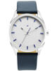 Picture of Fastrack 3273SL01 After Dark White Dial Leather Watch for Guys