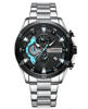 Picture of Curren 8402 Chronograph Stainless Steel Watch for Men - Silver Black