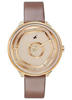 Picture of Fastrack 6303WL01 Stunners Multifunction Rose Gold Dial Leather Strap Watch for Girls