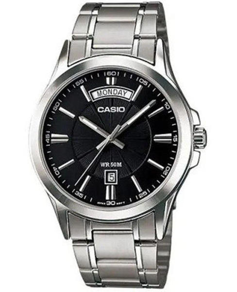 Picture of Casio Enticer Day Date Silver Chain Watch MTP-1381D-1AV