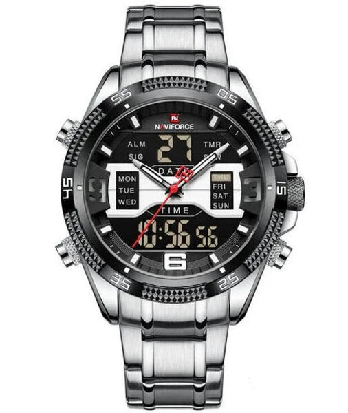 Picture of Naviforce NF9201 CH Digital Analog Men’s Watch--Silver Black